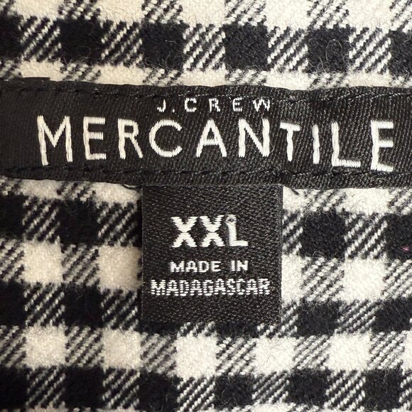 EUC Women's J. CREW Gingham Half-Zip Flannel Pullover Shirt | Size XXL - Picture 5 of 7